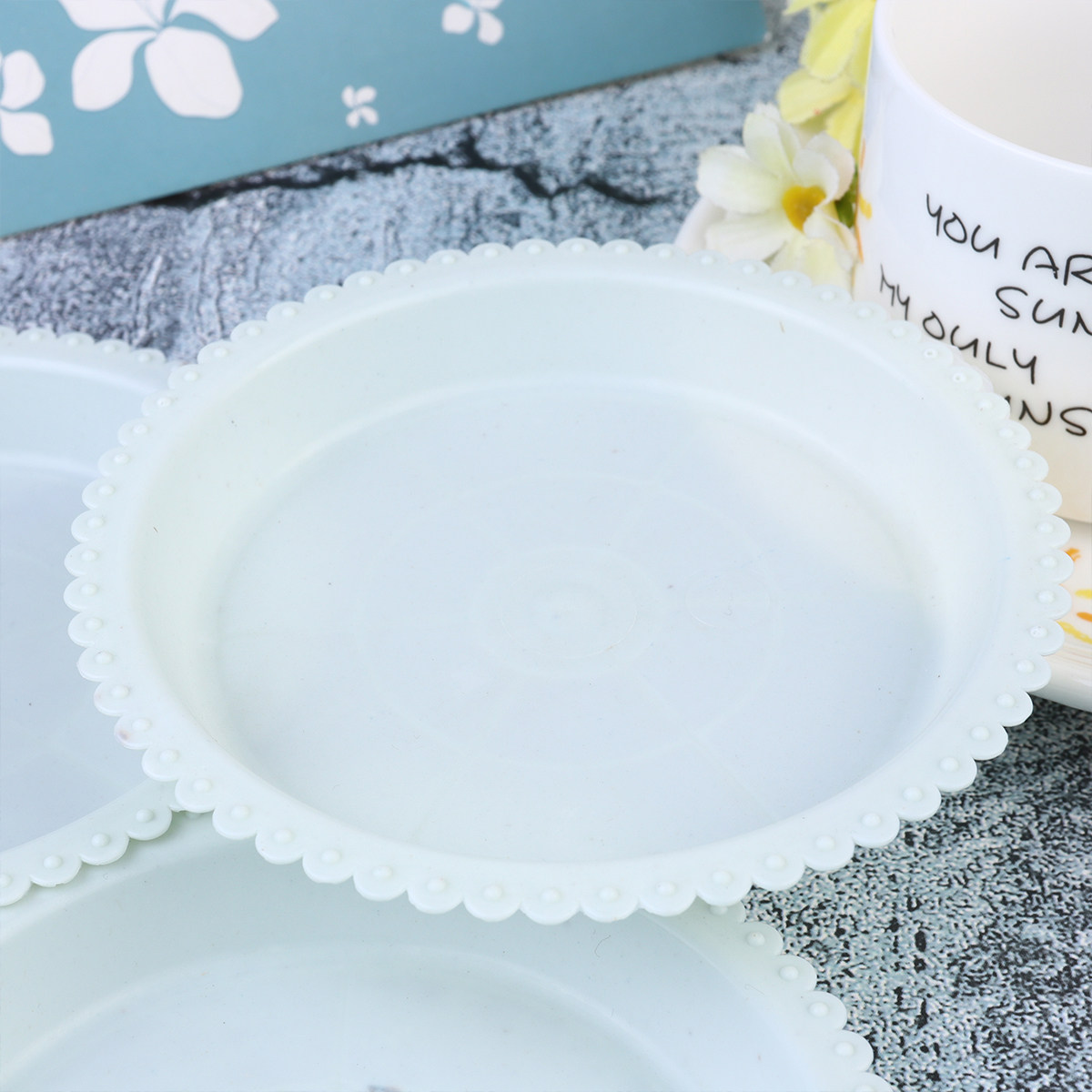 Drip Tray Saucer - 20 sztuk – okrągłe, plastikowe podstawki
