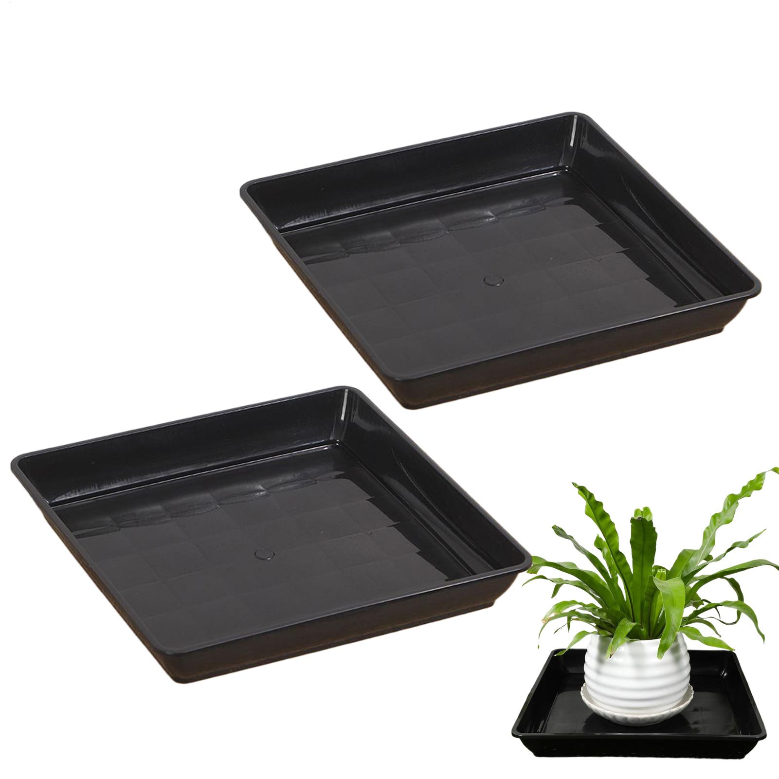Drip Tray Saucer - Podstawki pod doniczki 2 szt./zestaw, kwadratowe