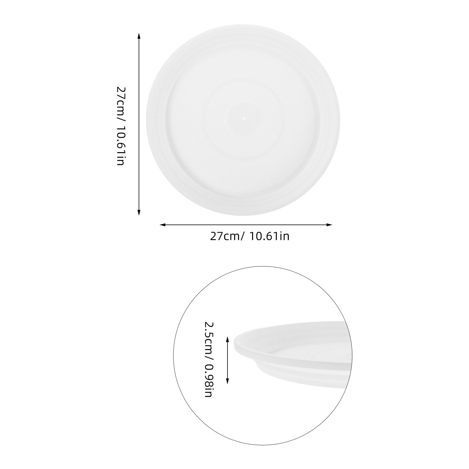 6 sztuk okrągłych plastikowych – Drip Tray Saucer recenzja i cena
